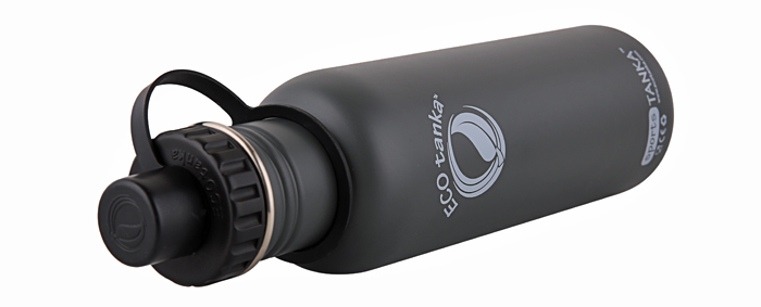 Trinkflaschen für Sport - 0,8l Sports Tanka in Anthrazit/Oliv mit Sport-Verschluss