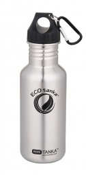 ECOtanka - Sport Trinkflasche - 0,6l Mini Tanka in Edelstahl mit Poly-Loop-Verschluss