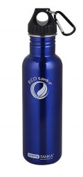 ECOtanka - Trinkflasche für Sport - 0,8l Sports Tanka in Blau mit Poly-Loop-Verschluss