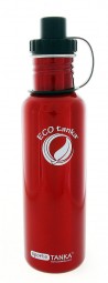 ECOtanka - Trinkflasche fĂ¼r Sport - 0,8l Sports Tanka in Rot mit Sport-Verschluss